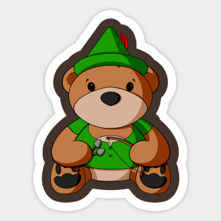 Robin Hood Teddy Bear Sticker